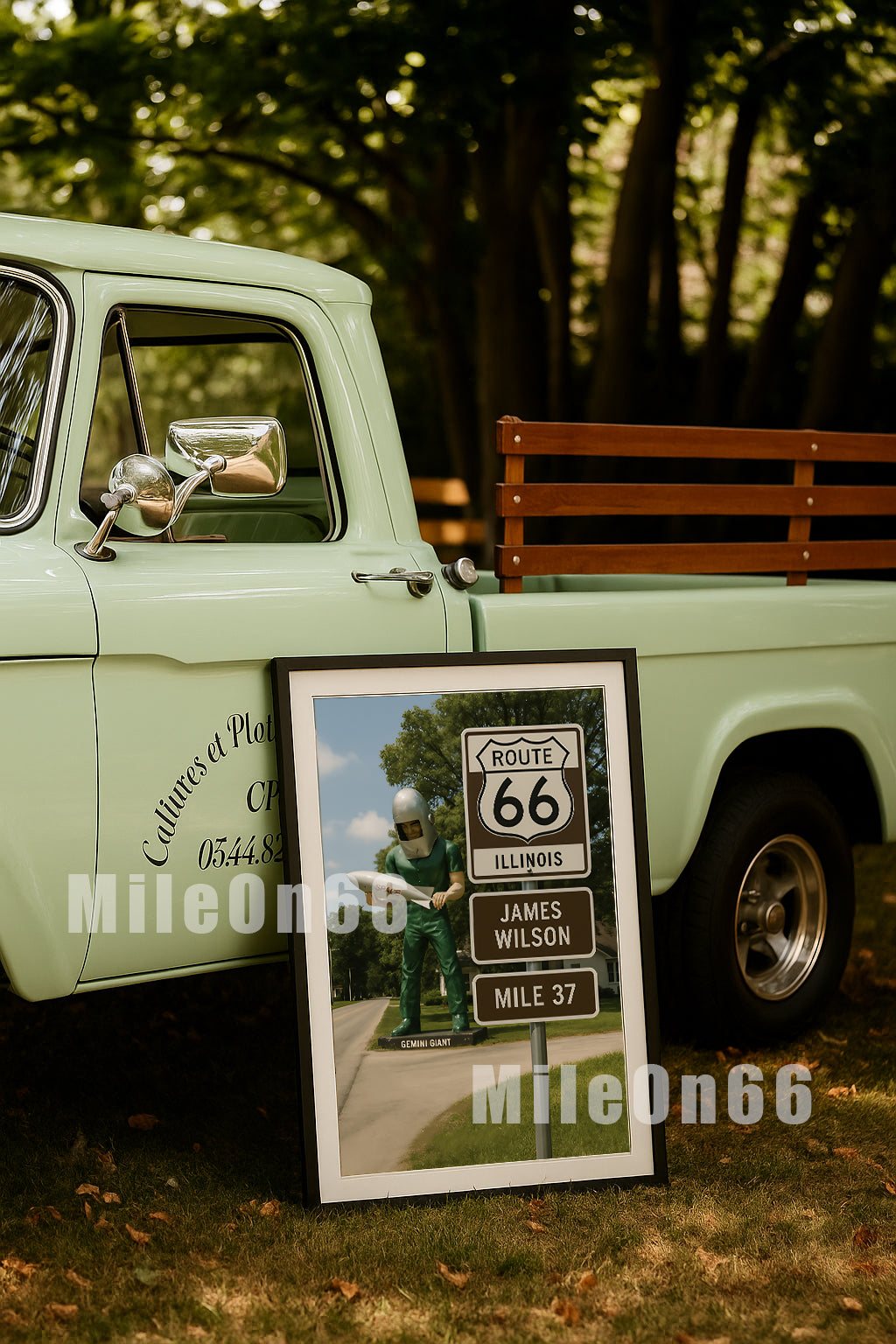 Own Mile #1 on Route 66 - Illinois Gemini Giant Edition
