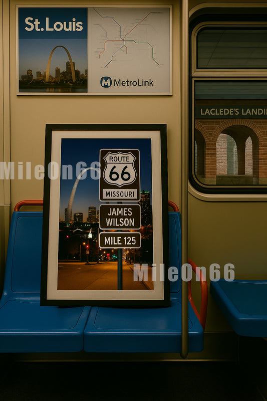 Own Mile #742 on Route 66 - Missouri Urban Edition (St. Louis Nightlight)