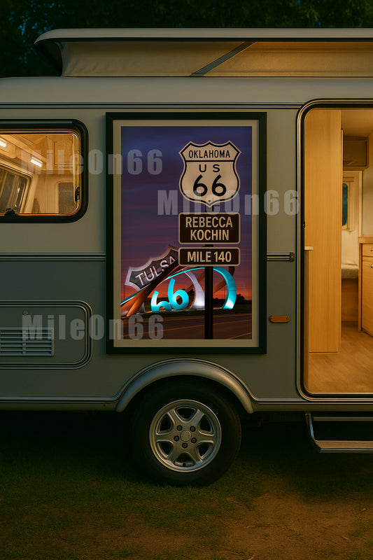 Own Mile #1128 on Route 66 - Tulsa, Oklahoma Rising Edition